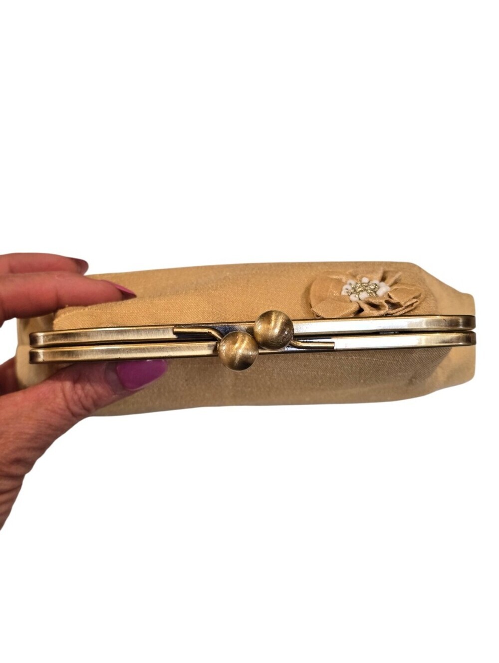 Kisslock Floral Goldtone Clutch Pouch Bundle - Picture 6 of 15